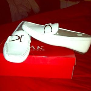 White AK Loafers