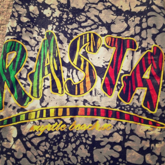 Racer back top says Rasta