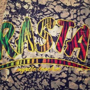 Racer back top says Rasta