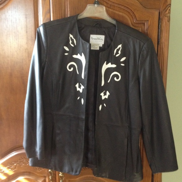 Blk leather jacket*RESERVED*