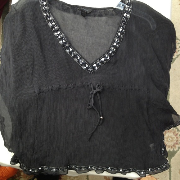 Express top with sequin detail