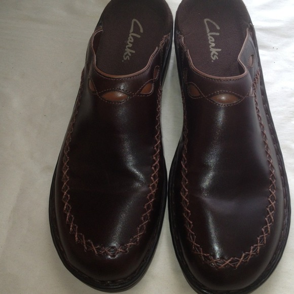 Clark's slip on mules