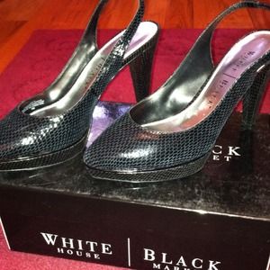 White House Black Market black snakeskin heels-7