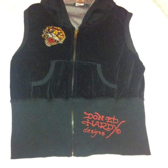 Ed Hardy - Hoodie Zipper Vest