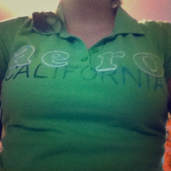 Lime green Aeropostale polo            100% cotton
