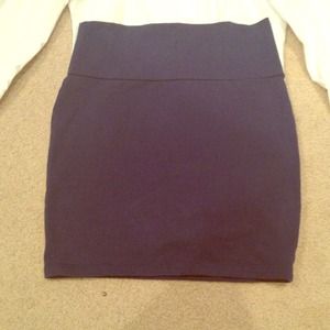Navy pencil skirt