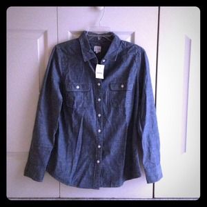 Brand new J.Crew chambray button up shirt.