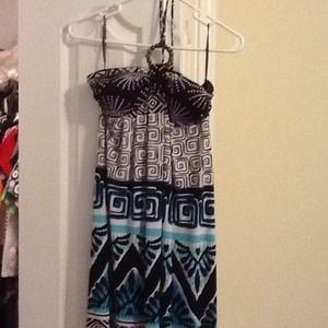 Bundle! Halter maxi dress! & green shirt