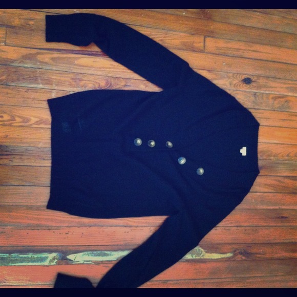 HOLD J Crew black button pull over