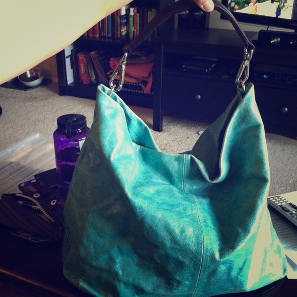 🚫RESERVED!🚫 Teal Leather Tote