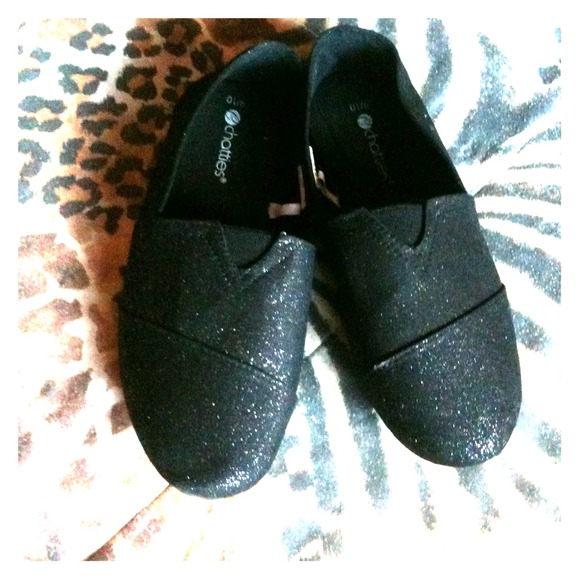 Reserved Black sparkle flats