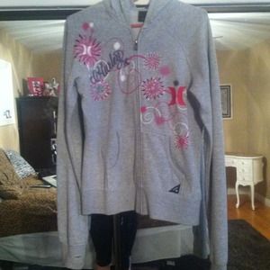 Hurley zip up hoodie Medium