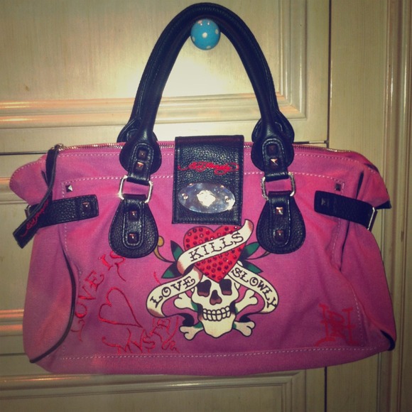 Pink Ed Hardy Handbag