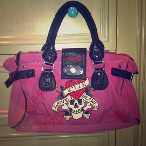 Pink Ed Hardy Handbag