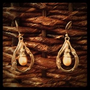 Hagit Gorali Sterling Pearl Dangle Earrings