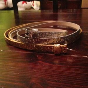 2 Glitter Skinny Belts. RESERVED