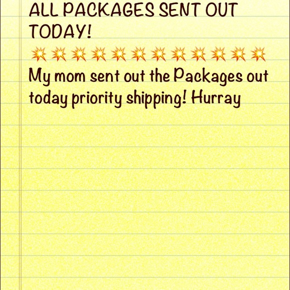 💨ALL PACKAGES WERE SENT OUT TODAY💨