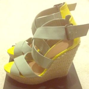 Yellow & grey shoes