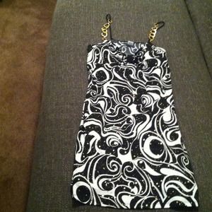 🚫Traded!! Gold chained glittery tank dress🚫