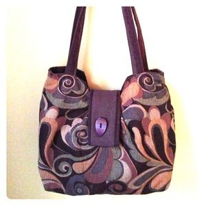 *** SOLD *** Purple handmade medium size handbag