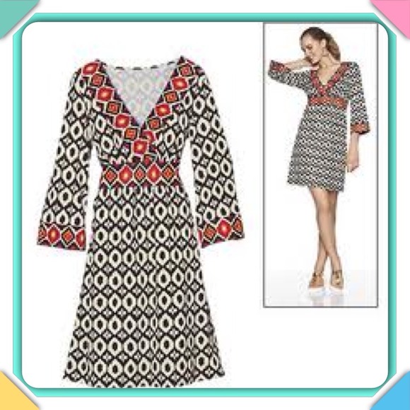 ⭐Reserved for @danettec⭐Mark Print Surplice Dress