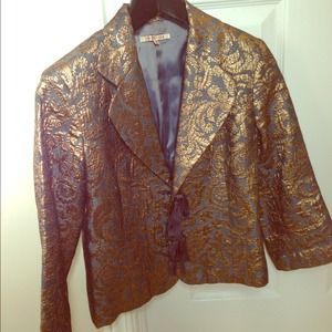 Gold brocade blazer