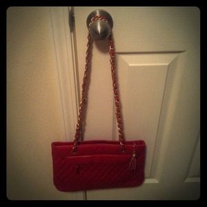 Red vintage purse