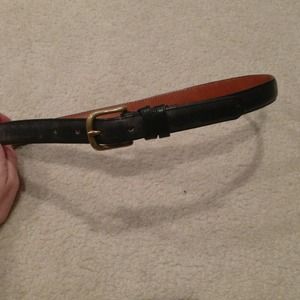 Black leather classic Coach belt