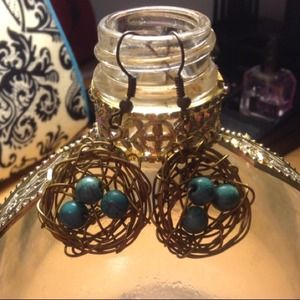 One of a kind birds nest earrings from Thailand