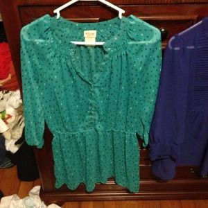 teal color long top