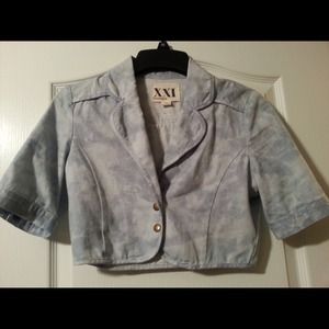 Reduced❗Faux Denim Tie Dye Half Jacket