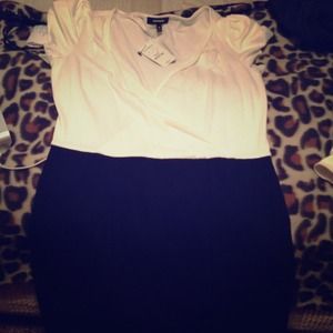 black and creme express dress
