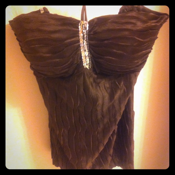 Brown halter top