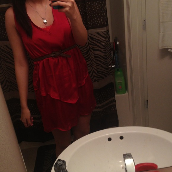 Peplum satin dress REDUCED