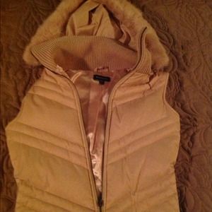 Sold! Bebe vest with fur hood(detachable)