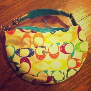 Authentic Multicolor coach purse