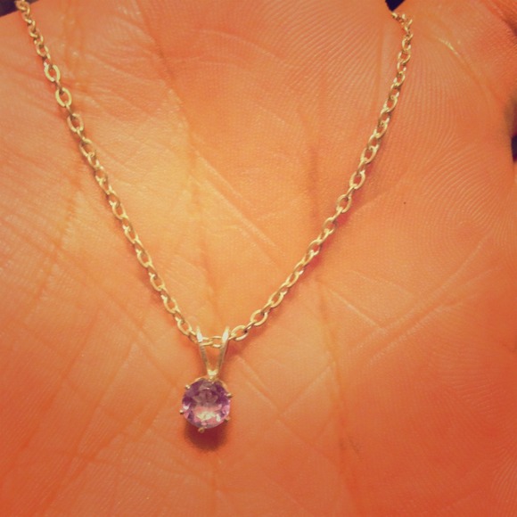Purple stone necklace
