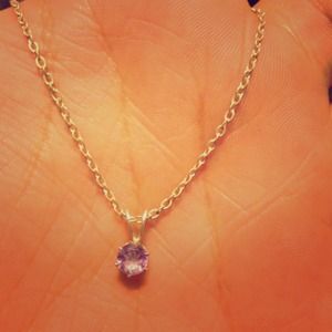 Purple stone necklace