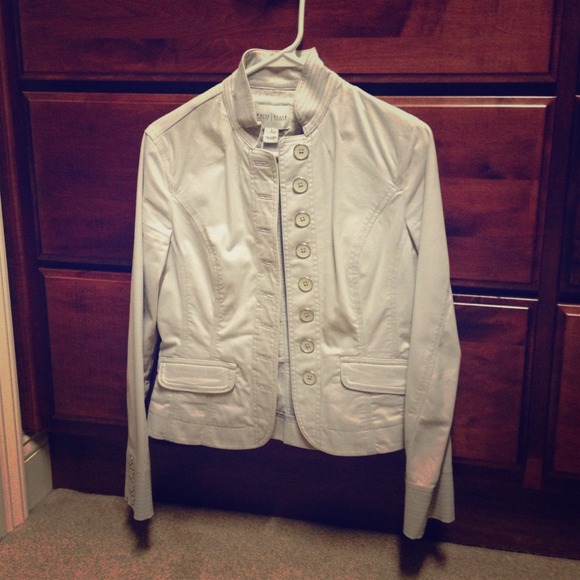 WHBM Lt Grey Military Jacket