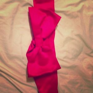 Hot pink bow belt