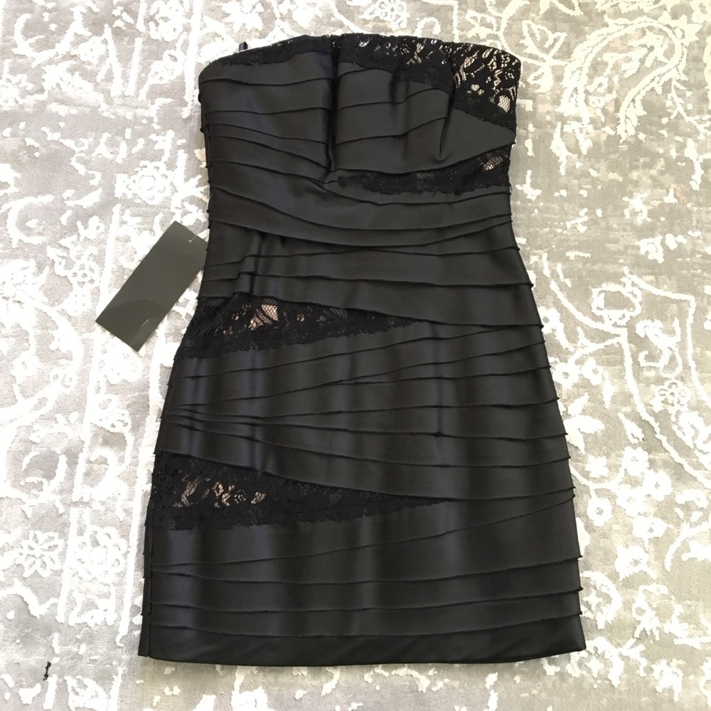 Bebe satin and lace dress XS