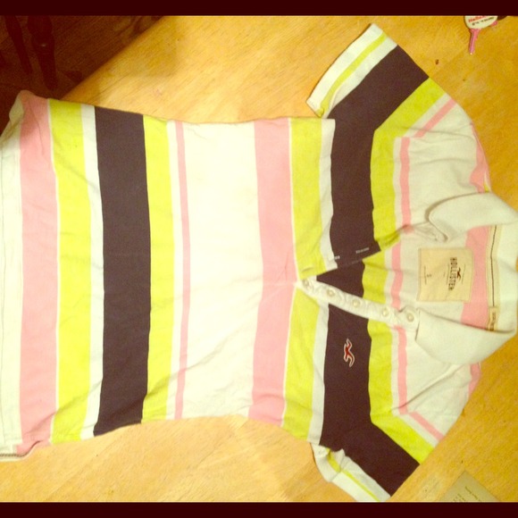 Girls, stripped, Hollister polo worn ONCE