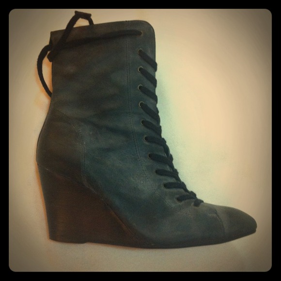 Steve Madden, Grey Wedge, Ankle Boots