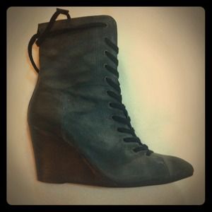 Steve Madden, Grey Wedge, Ankle Boots