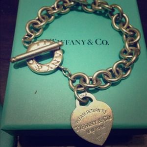 Tiffany & Co heart tag Toggle bracelet.