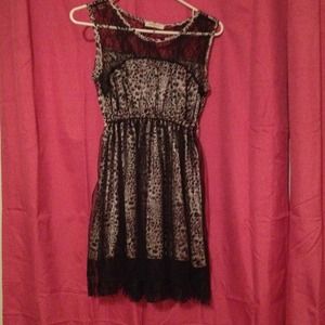 RESERVED Pink Leopard Dress