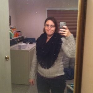 Reserved for @vele. Black infinity scarf. Reduced!