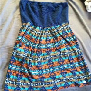 Aztec Tube Dress Women's Size Large Billabong