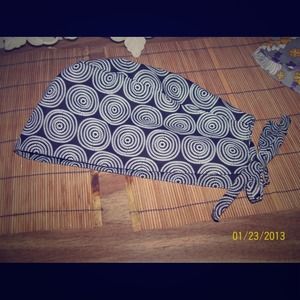 Black and white surgical cap