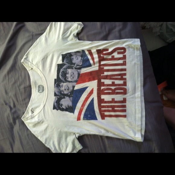 Beatles Crop Top Size Large
